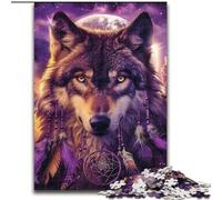 Indian Wolf Jigsaw Puzzles 1000 Pieces for Adults Teens, Educational Games Home Decoration Deal As Gifts for The Whole Family (50x75cm)
