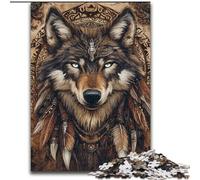 Indian Wolf Jigsaw Puzzles for Adults 1000 Jigsaws, Suitable for Ages 14 And Up Toy Wall Decor Birthday And Unique Gifts (50x75cm)