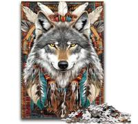 Indian Wolf Jigsaw Puzzles for Adults 2000 Piece,Challenging Game Gifts for Is Ideal As A Gift for The Whole Family (70X100cm)
