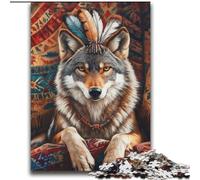 Indian Wolf Jigsaw Puzzles for Adults 2000 Pieces, Brain Intelligence Challenge Addictive Toys Birthday Gifts for Age 14+ (70x100cm)