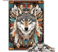 Indian Wolf JigsawPuzzle 1000 Pieces for Adults, Challenging To Complete But Fun And Humorous Birthday Present, Gifts, Wall Art 26x38cm
