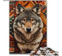 Indian Wolf JigsawPuzzle 1000 Pieces for Teenagers, Staycation Kill Time Birthday Present, Gifts, Wall Art for 14+ (26x38cm)