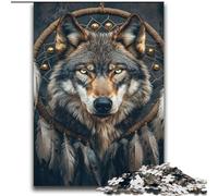 Indian Wolf Jigsaws Puzzles 2000 Pieces for Adults Gifts, Learning Educational Toys Family Games with Matching Poster And Trivia Sheet (70x100cm)