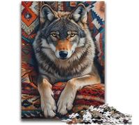 Indian Wolf Puzzles for Adults Teens 2000 Pieces,Learning Educational Toys Family Games with Matching Poster And Trivia Sheet (70X100cm)
