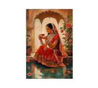 Indian Woman Art Poster Print Traditional Cultural Print Wall Art For Exquisite Home Decor Bedroom & Home Office Room