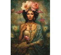 Indian Woman Portrait Rice Paper, 29 x 40cm (1pc) - Decoupage Artwork for Posters, Furniture & Crafts, Decoupage by CRAFT KREATIVELY