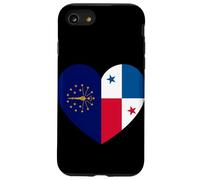 Indiana and Panama Flags: Heart Shaped Unity Case for iPhone SE (2020) / 7 / 8