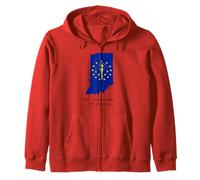 Indiana Crossroads US Home State Souvenir Hometown Zip Hoodie