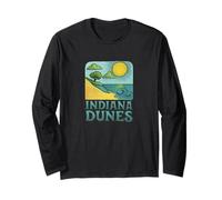 Indiana Dunes National Park Illustration Long Sleeve T-Shirt