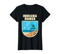 Indiana Dunes National Park Value Graphic T-Shirt, Women, Black, XS
