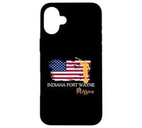 Indiana Fort Wayne Mission Angel Moroni USA Flag Faith Desig Case for iPhone 16 Plus