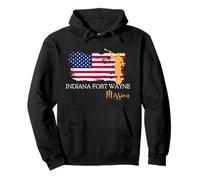 Indiana Fort Wayne Mission Angel Moroni USA Flag Faith Desig Pullover Hoodie