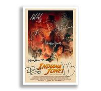 Indiana Jones And The Dial Of Destiny Cast Signed Movie Poster Autograph A4 Photo Print Framed Memorabilia Gift 2023 (A3 POSTER ONLY)