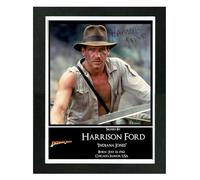 Indiana Jones/Harrison Ford Signed Autograph Photo Print Poster Mounted Wall Art (10x12) Actor Artwork for Home & Office Decor Gift