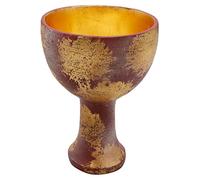 Indiana Jones Holy Grail Cup Golden Chalice Replica Resin Sculpture Decor | Sturdy Resin, 12.7cm Height, Handcrafted Vintage Finish, Movie Replica Prop, Collectible Merchandise, Christmas Xmas Gifts