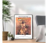Indiana Jones Raiders of the Lost Ark, 80s Movie Print Vintage Nostalgic Film Poster, A4 A3 Size Frame Options, Home, Pub, Bar Decor Wall Art Print, House gift for movie lovers (A3 Print Only)