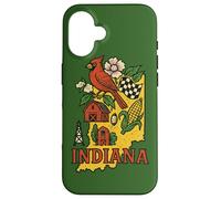 Indiana Pride State Love Midwest Identity Bold Design Case for iPhone 16