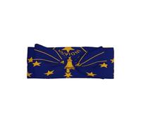 Indiana State Flag Adorable Baby Bow Headband Soft and Stretchy Infant Hair Accessory for 0-6 Months Baby Showers soft skin-friendly elastic