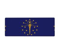 Indiana State Flag Keyboard and Mouse Pad, Extra Large Desk Cover, Spill Resistance Mat for Smooth Tracking