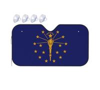 Indiana State Flag Medium Pattern Front Windshield Sunshade, Fast Cooling in The car in Summer, Suitable for Cars, Trucks, etc.