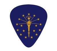 Indiana State Flag print Celluloid Guitar Plectrums for Acoustic Guitar Bass,Guitar Picks with Organizer Box