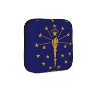 Indiana State Flag Print Multifunctional Storage Bag Pad Bag Skin-Friendly Period Pouch Reusable Tampon Bag for Female