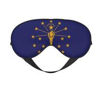 Indiana State Flag Print Sleep Mask Silk-Like Eye Mask Sleeping Eye Mask for Women Men for Travel Sleep Relaxation