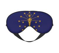 Indiana State Flag Super Soft and Comfortable Eyeshade with Adjustable Strap Zero Eye Pressure Eye Cover