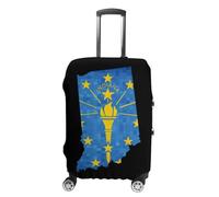 Indiana State Map Luggage Cover Travel Suitcase Protector Anti-Scratch Suitcase Cover S