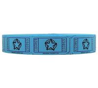 INDIANA TICKET CO. 2000 Count Star Raffle Ticket Roll (Blue) - Tickets for Fundraisers, Carnivals, Door Prizes, 50/50 Drawings, Food & Drink, Events, Classroom Rewards - 1 of 8 Colors - Made in USA