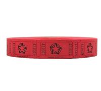 INDIANA TICKET CO. 2000 Count Star Raffle Ticket Roll (Red) - Tickets for Fundraisers, Carnivals, Door Prizes, 50/50 Drawings, Food & Drink, Events, Classroom Rewards - 1 of 8 Colors - Made in USA