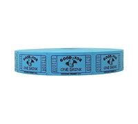 INDIANA TICKET CO. Blue Drink Roll Tickets, 2000 per Roll, Single Roll, 1x2 Tickets Admission, Events, Fundraisers & Prizes