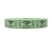 INDIANA TICKET CO. Green Drink Roll Tickets, 2000 per Single Roll, 1x2 Tickets Admission, Events, Fundraisers & Prizes