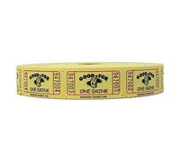 INDIANA TICKET CO. Yellow Drink Roll Tickets, 2000 per Single Roll, 1x2 Tickets Admission, Events, Fundraisers & Prizes
