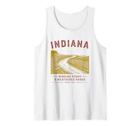 Indiana Winding Roads And Weathered Hands Tank Top