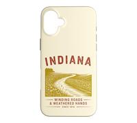 Indiana Winding Roads & Weathered Hands Vintage Design Case for iPhone 16 Plus