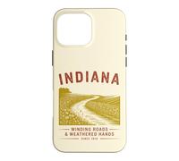 Indiana Winding Roads & Weathered Hands Vintage Design Case for iPhone 16 Pro Max