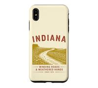 Indiana Winding Roads & Weathered Hands Vintage Design Case for iPhone XS Max