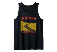 Indiana Winding Roads & Weathered Hands Vintage Design Tank Top