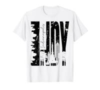 Indianapolis Indy Distressed Urban Skyline Silhouette T-Shirt