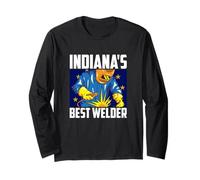 Indiana's Best Welder Ironworker Ironsmith Indiana Welding Long Sleeve T-Shirt