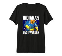 Indiana's Best Welder Ironworker Ironsmith Indiana Welding Premium T-Shirt