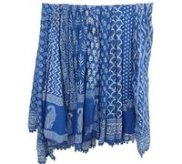 INDIANHANDICRAFTS 5 Pc Mix Lot Indigo Blue Scarves Indian Hand Block Print Sarong Stole Cotton Scarf Women Scarves Size 22x72 Inch 000