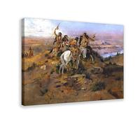 Indians Discovering Lewis And Clark Charles M. Russell Canvas Art Poster And Wall Art Picture Print Modern Family Bedroom Decor Frame 16x24inch(40x60c