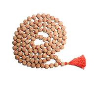 IndianStore4All Certified 7 Mukhi (Face) Rudraksha Mala (Necklaces) 108 + 1 Knotted Beads Japa Rosary Free Om Pouch