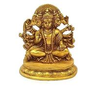 Indianstore4everyone Ashtadhatu-Brass Shri Panchmukhi Hanuman Ji Idol (3 Inch Height)