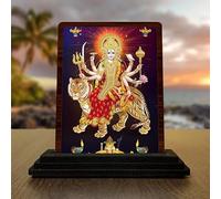 Indianstore4Everyone vaishno devi murti sherawali mata car dashboard durga mata ji vaishno devi photo frame (Size 4x5 Inches)