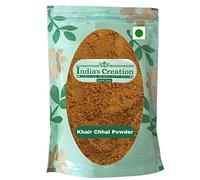 India's Creation Khair Chaal Powder-Acacia Catechu-Kher Bark-Raw Herbs-Chaal-Khadira-Khadir-Jadi Booti-Sngle Herbs (50 Gram)
