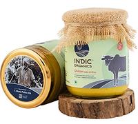 Indic Organics Forest Grazing Rare Malnad Gidda Desi Cow's A2 Ghee From Western Ghats Of Karnataka | Ayurvedic & Medicinal Bilona Ghee | Naturally Balanced Omega 3:6:9 Ratio (1000 Ml)