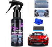 Indicatek High Protection Fast Nano Ceramic Coating Spray,3-In-1 Automotive Ceramic Coating Spray,Multi-Functional Coating Renewal Agent for Car Paint Surface (1)